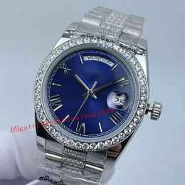 Men Watch 36mm 18CT Yellow Gold 3235 Movement Automatic Women 128238 Bracelet Men's Sapphire Waterproof Diamond Watches Roman Dial