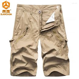 Men's Shorts Multi-Pocket Cargo Summer Loose Casual Pants Outdoor Sports Male Climbing Hiking European Sizes S-6XL