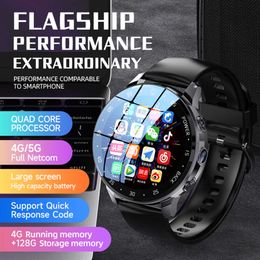 4G+64GB Smart Watch Dual Camera Global Call Pluggable 4G SIM Card with WIFI GPS Outdoor Sport Android Wrist Watches for Men