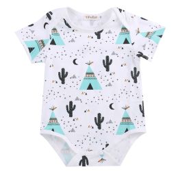 One-Pieces Citgeett Summer Cotton Newborn Baby Girls Summer Clothes and Pineapple Short Sleeve Romper Penapple Outfits