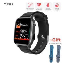 Watches Fitness Tracker Body Temperature Heart Rate Blood Pressure Blood Oxygen Smart Watches with ECG PPG SPO2 for Old Men Women SP1