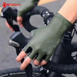 Cycling Gloves BOODUN 5 Colors Men Women Breathable Anti- Summer Sport Half Finger Road Bike Bicycle Racing