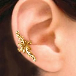 Earrings Huitan Vintage Clip on Earrings for Women Antique Silver Color/Gold Colour Aesthetic Ear Cuffs Accessories Hip Hop Girls Jewellery