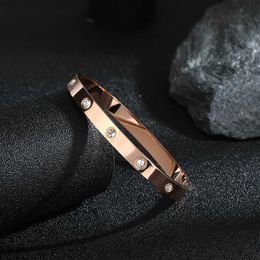 High Quality Luxury Bangle carter New style trendy titanium steel bracelet female niche creative design light luxury cold and indifferent same diamond inlaid for gi