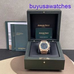 AP Calendar Wrist Watch Royal Oak Series 26240OR Blue Disc 18K Rose Gold Watch Mens Automatic Machine 41mm