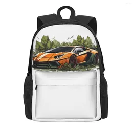 Backpack Luxury Sports Car Cartoon Nature Style Cute Backpacks Boy Travel Soft High School Bags Designer Rucksack