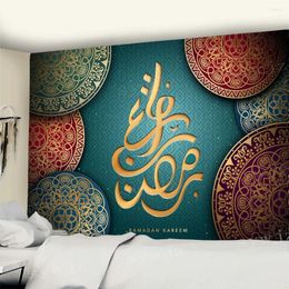 Tapestries Eid Mubarak Decoration Tapestry Muslim Ramadan Decor Table Cloth Home Dinner Party Supplies Holiday Gifts Wall