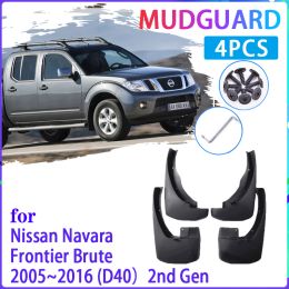 Bumpers 4 PCS Car Mud Flaps for Nissan Navara Frontier Brute D40 2005~2016 Mudguard Splash Guards Fender Mudflaps Auto Accessories