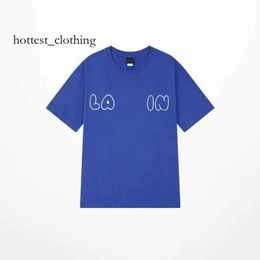 Lanvine Shirt Brand Men's T-shirts Designer Luxury Classic T Shirt Chest Letter Printed Shirt High Street Tshirts Shoe Cotton Loose Tees Hoodie 5107