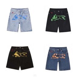 Mens Designer Shorts Mens Jeans Men Y2K Harajuku Denim Shorts Women Hip Hop Punk Streetwear Summer Shorts Street Clothing BBC Ice Cream Dogs Billion Boys club