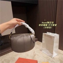 Tote bag high definition Womens one crossbody half month potato shred Korean saddle elegant all year round commuting and leisure