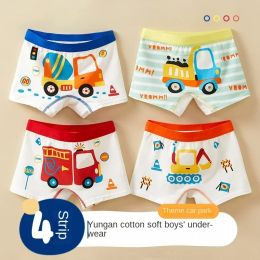 Underwear 2pcs Children's Underwear Boy Panties Underpants Engineering Vehicle Cars Fire Engine Comfortable Shorts Briefs Boxers For Kids