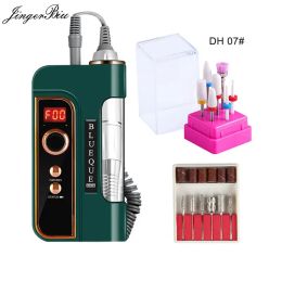 Drills 35000 RPM Electric Nail Drill Machine Builtin 50W Portable Pedicure Nail Polisher Grinding Device Nail Tool nail file electric