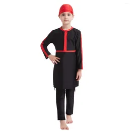 Ethnic Clothing Modest Muslim Kids Swim Suits Girls Swimwear 3 Piece Swimsuit Baby Islamic Swimming Children Beathwear Surf