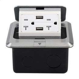 Up Floor Outlet Covers Box Power Kit 20A Duplex Receptacle And 2 USB Charging Ports US Plug 240415