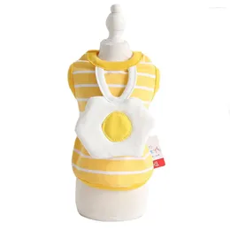 Dog Apparel Spring Summer Pet Clothes Striped Egg Vest Supplies Accessories For Size S Yellow