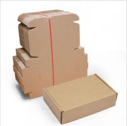 Mailers 10pcs Blank Cardboard Shipping Boxes For Socks Panties Packaging Corrugated Kraft Box