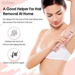 Epilator New Electric Facial Hair Removal Epilator Eyebrow Lipstick Shape Painless Facial Sensitive Areas Bikini Depilator Shaver Trimmer d240424