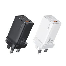 Chargers Black White USB chargers & adapters GaN 65W fast charging wall adapter UK plug Charger for Mobile Phone Laptop