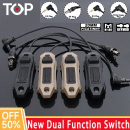 Lights WADSN New Tactical DBAL PEQ Augmented Remote control Dual Function Switch Crane 2.5mmPlug SF M600 M300 Flashlight Modbutton Tape