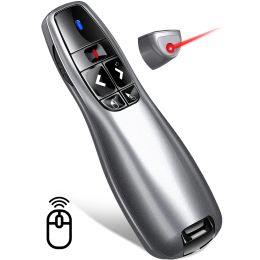 Mice Wireless Presenter with Air Mouse Function Remote Control Red Light Pointer For Powerpoint Presentation PPT Flip Pen For PC