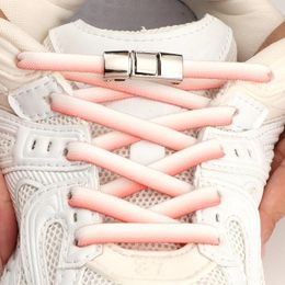 Shoe Parts 1Pair Elastic Shoelaces Without Ties Colour Flat Laces For Sneakers Children Adult Convenient Lazy Shoes Lace Accessories