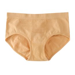 Chape de cueca de favo de mel 3D japonês Ladies de algodão puro, favo de algodão, nádegas e cuecas de meninas abdominais