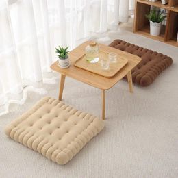 Pillow Japanese Tatami Cookie Shaped Floor Mat Decorative Biscuit Shape Plush Soft Creative Chair Seat Pad