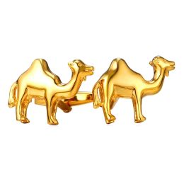 Links Cufflinks For Mans Camel Shape Simple Design Man Jewelry yellow Gold/Silver Color Cuff Links Wholesale Men Jewelry C297