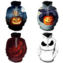 Male BIAOLUN Sweatshirt Pumpkin King Jack Skellington Evil Smile Pattern Spring Men Hoodies Cool Streetwear Halloween Party 201020