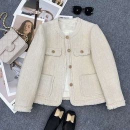 Channel Jacket Designer Top Quality C Luxury Fashion Jackets New Autumn Winter Socialite Small Fragrant Style Jacket Womens Flowing Cotton Wool Coarse Tweed Short