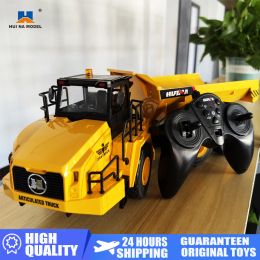Cars 1:16 HUINA RC Remote Control Truck Dumper Excavator Caterpillar 1553 Radio Controlled Car Electric Vehicle Tractor Toys For Boys