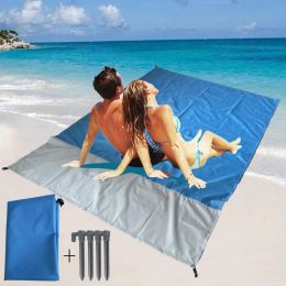 Mat Ground Carpet Foldable with 4 Ground Pegs Long Service Life Practical Reliable Beach Blanket for Camping