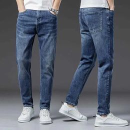 Men's Jeans 2024 Spring and Autumn New Simple Fashion Trend Solid Colour Stretch Jeans Mens Business Casual Slim Comfortable Pants 28-38 240423