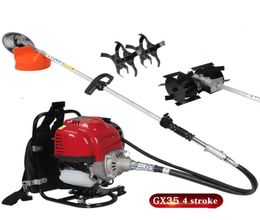 New model Garden TrimmersChina GX35 Motor 4 stroke 3 in 1 Knap pack Brush CutterWhipper Sniper Grass Wheel Farm Cutting Machin8165431