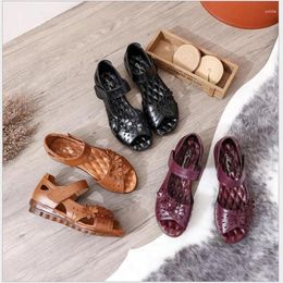 Casual Shoes Summer Cowhide Mother Sandals Comfortable Genuine Leather Female Large Size 40-42 Women Wedged