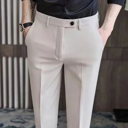 Pants Golf Trousers Men Slimfit Drape Casual Suit Trousers Men Korean Version Slimfit Elastic Skinny Golf Sports Trousers