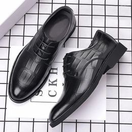 Dress Shoes Designer Formal Oxford For Men Wedding Leather Italy Pointed Toe Mens Sapato Masculino Size 38-47