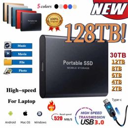 Boxs Portable SSD 1TB/2TB Highcapacity USB/TypeC Interface Highspeed Mini Hard Disk External Hard Disk For laptops/desktop/phones