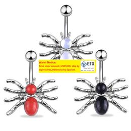 Spider Shape Navel Ring Surgical Steel Belly Button Ring Ombligo Stud Bar Barbell for Women Body Piercing Jewellery ZZ