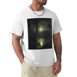 Men's Polos Frederic Edwin Church In The Tropics (A Tropical ) 1874 T-Shirt For A Boy Black T-shirts Men