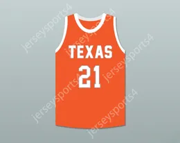 CUSTOM Name Mens Youth/Kids ALEX CARUSO 21 TEXAS D1 AMBASSADORS AAU ORANGE BASKETBALL JERSEY 2 Stitched S-6XL