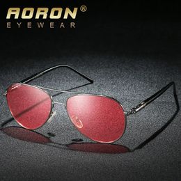 Aviazione Metal Frame da uomo Guida polarizzata Pesca guardando occhiali da sole da sole Womens Red Lens Vision Clarity occhiali occhiali occhiali occhiali