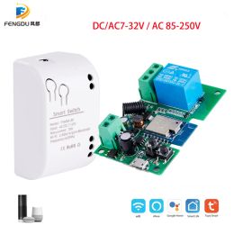 Control Alexa Smart Switch Tuya Smart Home 1CH 2CH Wifi Switch 220V 732V 85250V USB 5V 10A Wireless Relay Module Tuya Switch