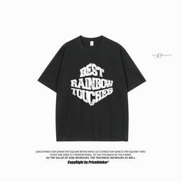 Men's T-Shirts Camiseta 3D letra grfica masculina tops de manga curta algodo puro camisetas masculinas marca designer roupas moda hip hop H240425
