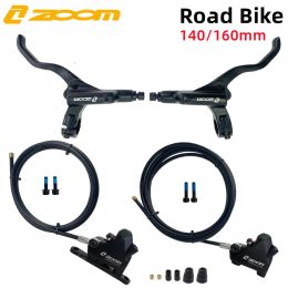 Parts ZOOM HB900 Road Gravel Hydraulic Disc Brake Set 140/160mm Road Bike Flat Handlebar Disc Brake Flat Mounted FlatMount Caliper