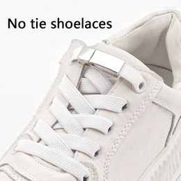 Shoe Parts No Tie Laces For Sneakers Elastic Shoelaces Magnetic Metal Lock Sports Enthusiasts Lazy Shoelace Accessories 1 Pair