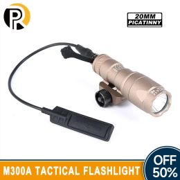 Lights Surefir Airsoft M300 A M300C LED Tactical Flashlight High Power Mini Scout Light SF Powerful Lamp Fit 20mm Rail Rifle Gun Weapon