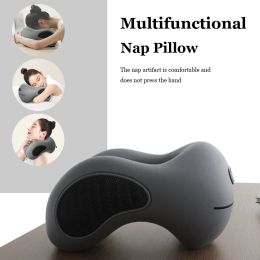Massager Multifunction UShaped Memory Foam Neck Pillow Slow Rebound Soft Travel Pillow For Sleeping Cervical Health Massage Nap Pillows