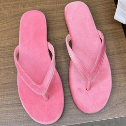 Slippers Baeromad Fashion Runway Summer Indoor Casual Pink Colour Flip Flops Women's Solid Open Toe Round Flat Bottom Sandal